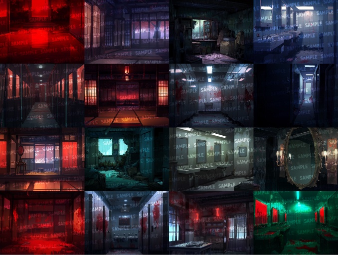 【背景150枚】ホラー風(ゲーム/TRPG/CoC/ココフォリア)