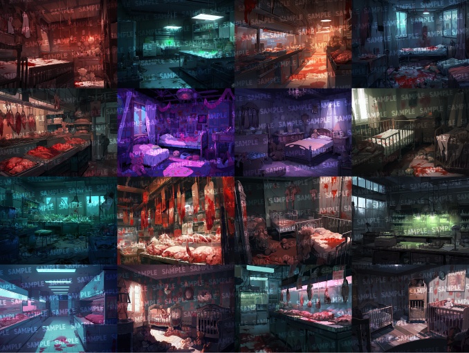 【背景150枚】ホラー風(ゲーム/TRPG/CoC/ココフォリア)