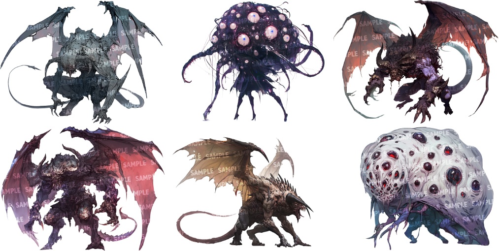 【透過素材60点】怪物|神話生物/異形/魔物/魔獣(png)