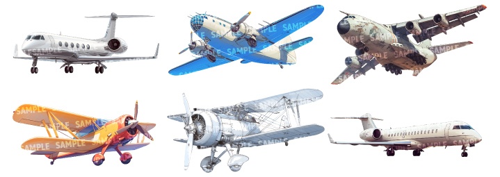 【透過素材60点】乗り物(png)