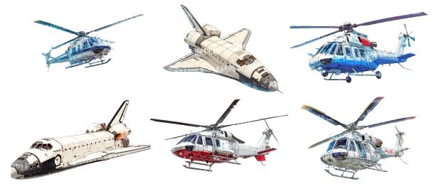 【透過素材60点】乗り物(png)