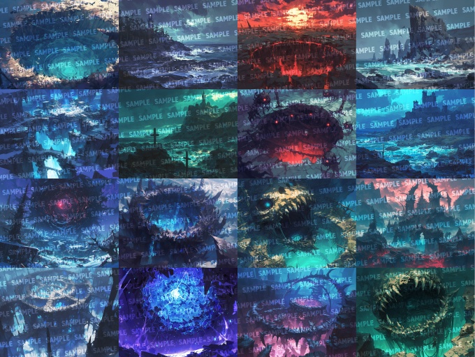 【背景100枚】魔界(ゲーム/TRPG/CoC/ココフォリア)