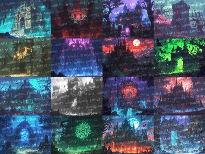 【背景100枚】魔界(ゲーム/TRPG/CoC/ココフォリア)