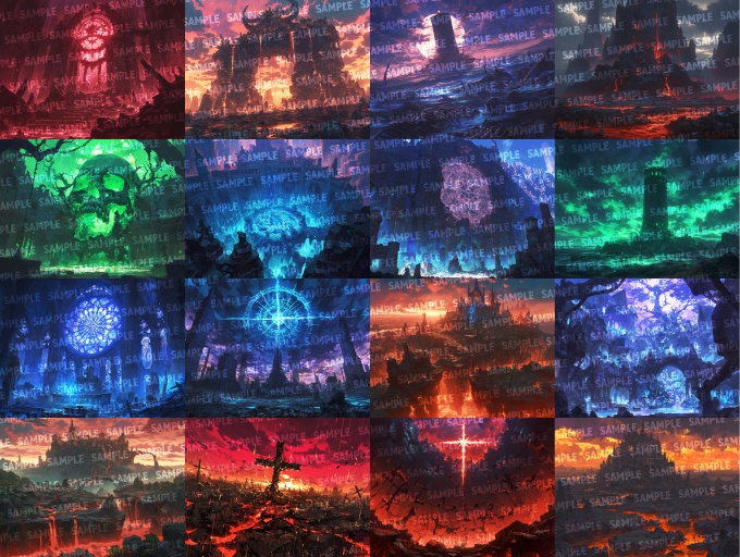 【背景100枚】魔界(ゲーム/TRPG/CoC/ココフォリア)