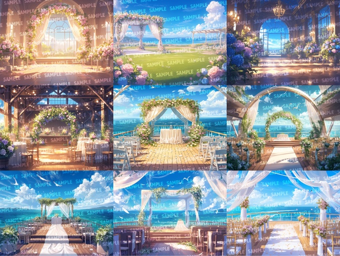 【背景70枚】結婚式場(ゲーム/TRPG/CoC/ココフォリア)