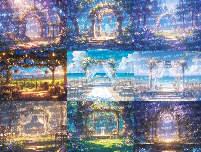 【背景70枚】結婚式場(ゲーム/TRPG/CoC/ココフォリア)