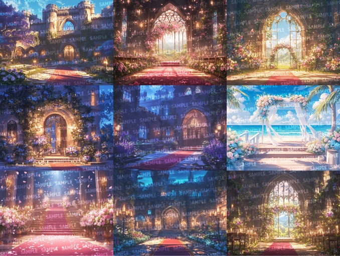 【背景70枚】結婚式場(ゲーム/TRPG/CoC/ココフォリア)