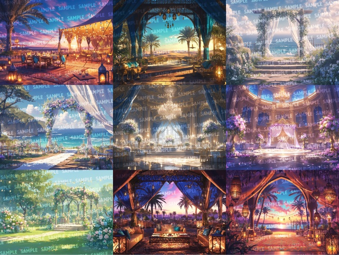 【背景70枚】結婚式場(ゲーム/TRPG/CoC/ココフォリア)