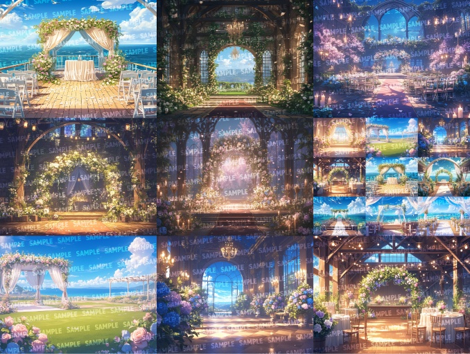 【背景70枚】結婚式場(ゲーム/TRPG/CoC/ココフォリア)