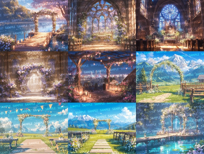 【背景70枚】結婚式場(ゲーム/TRPG/CoC/ココフォリア)