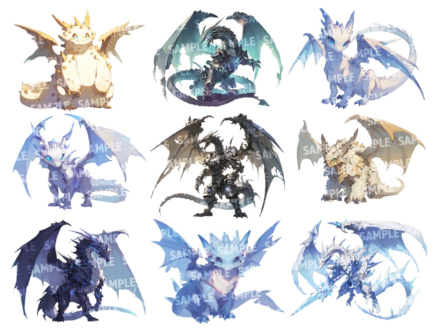 【透過素材60点】ドラゴン/龍/竜(png)