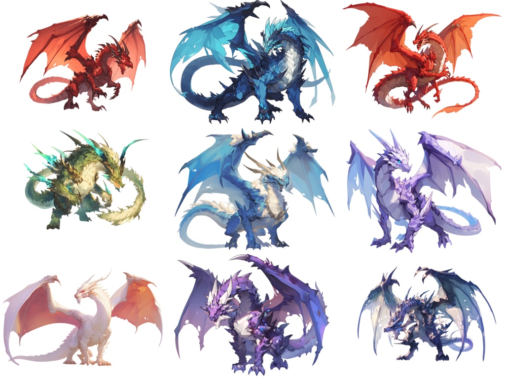 【透過素材60点】ドラゴン/龍/竜｜イラスト素材【png】 - sozaiya-create - BOOTH
