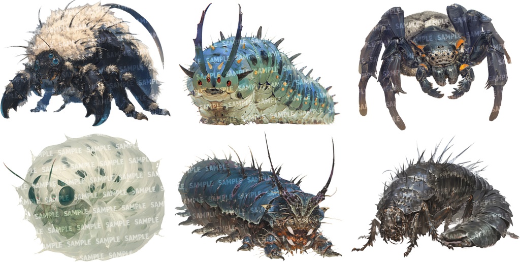 【透過素材50点】怪物|蟲/昆虫/異形/魔物/魔獣(png)