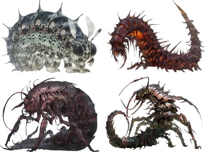 【透過素材50点】怪物|蟲/昆虫/異形/魔物/魔獣(png)