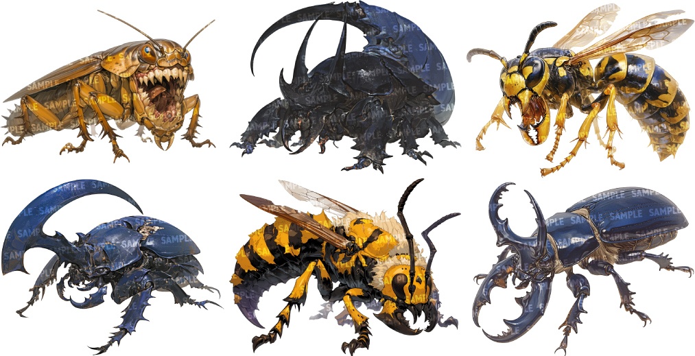 【透過素材50点】怪物|蟲/昆虫/異形/魔物/魔獣(png)