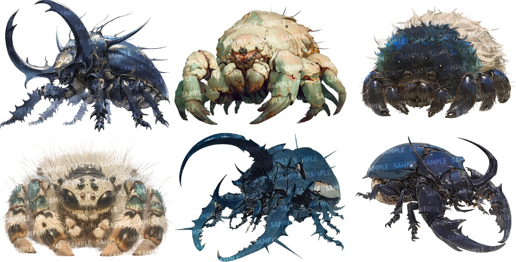 【透過素材50点】怪物|蟲/昆虫/異形/魔物/魔獣(png)