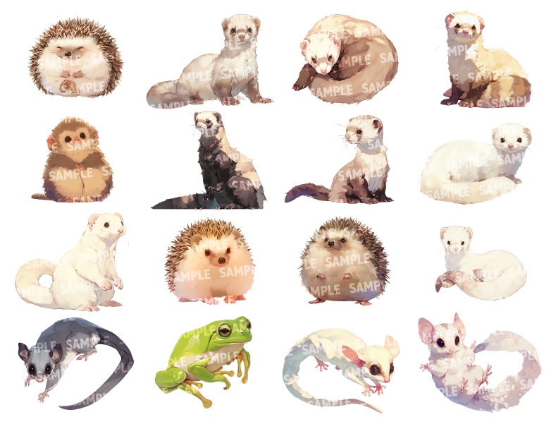 【透過素材80点】小動物|ペット/爬虫類/両生類(png)