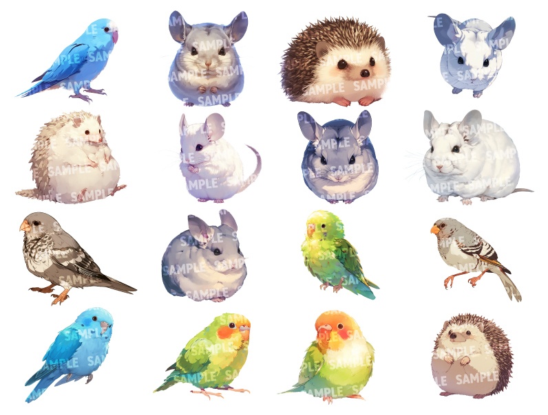 【透過素材80点】小動物|ペット/爬虫類/両生類(png)