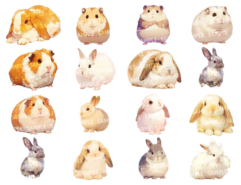 【透過素材80点】小動物|ペット/爬虫類/両生類(png)