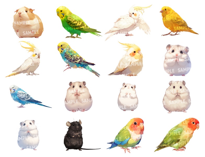 【透過素材80点】小動物|ペット/爬虫類/両生類(png)