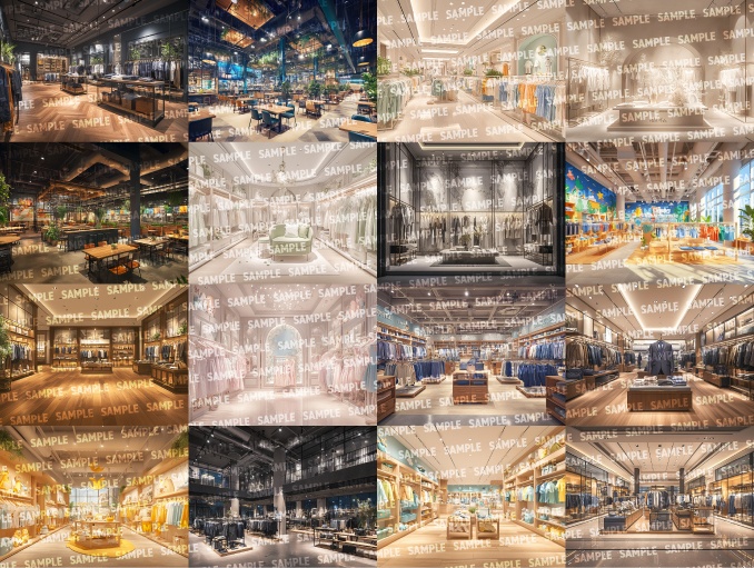 【背景80枚】ショッピングモール|服屋/本屋/外観/駐車場(ゲーム/TRPG/CoC/ココフォリア)