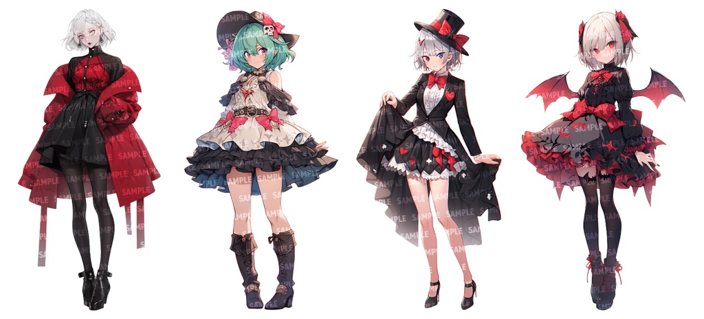 【立ち絵50点】コスプレ|女性/差分あり(png)