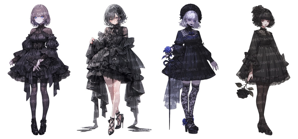 【立ち絵50点】コスプレ|女性/差分あり(png)