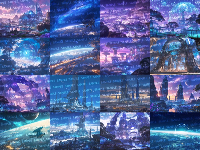 【背景100枚】SF/宇宙(ゲーム/TRPG/CoC/ココフォリア)