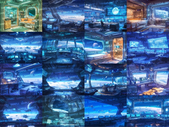 【背景100枚】SF/宇宙(ゲーム/TRPG/CoC/ココフォリア)