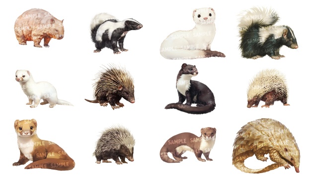 【透過素材140点】動物|肉食獣/草食獣/哺乳類/鳥類(png)