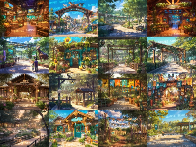 【背景100枚】動物園/牧場(ゲーム/TRPG/CoC/ココフォリア)