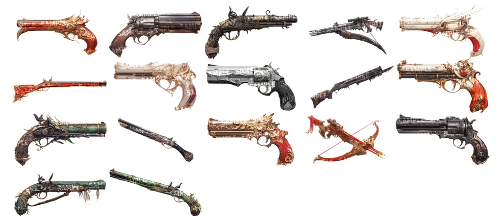 【透過素材145点】武器|RPG風(png)