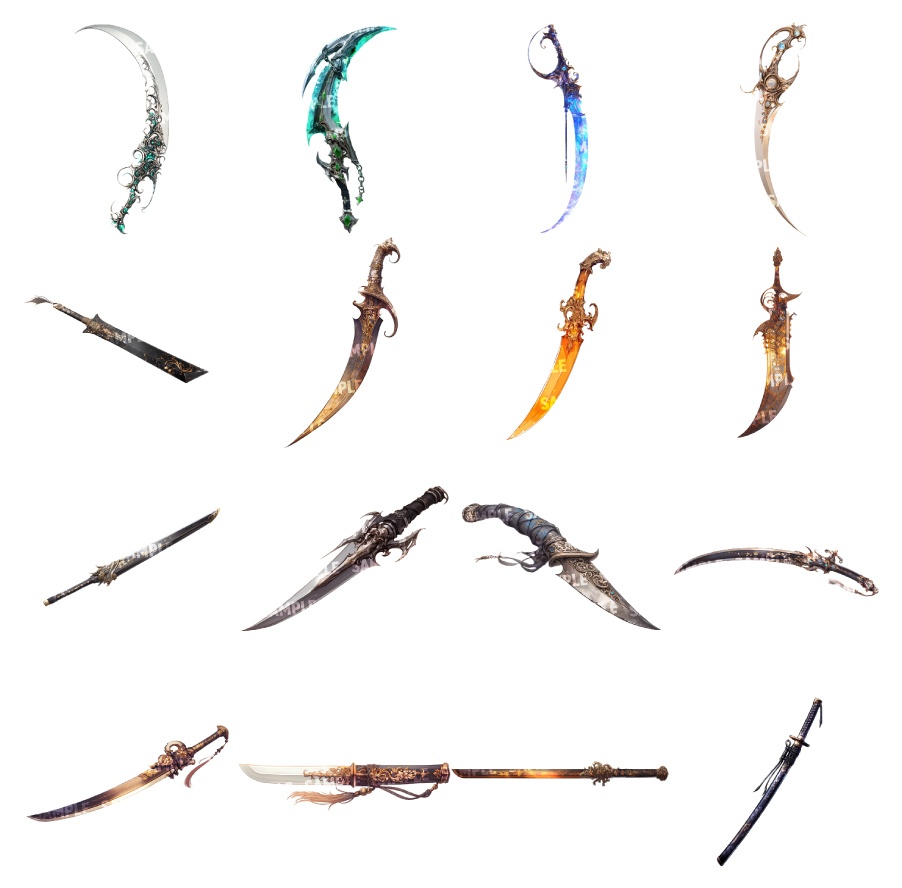 【透過素材145点】武器|RPG風(png)