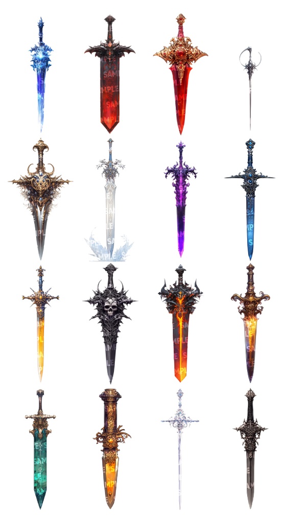 【透過素材145点】武器|RPG風(png)