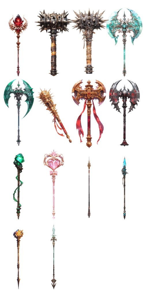 【透過素材145点】武器|RPG風(png)