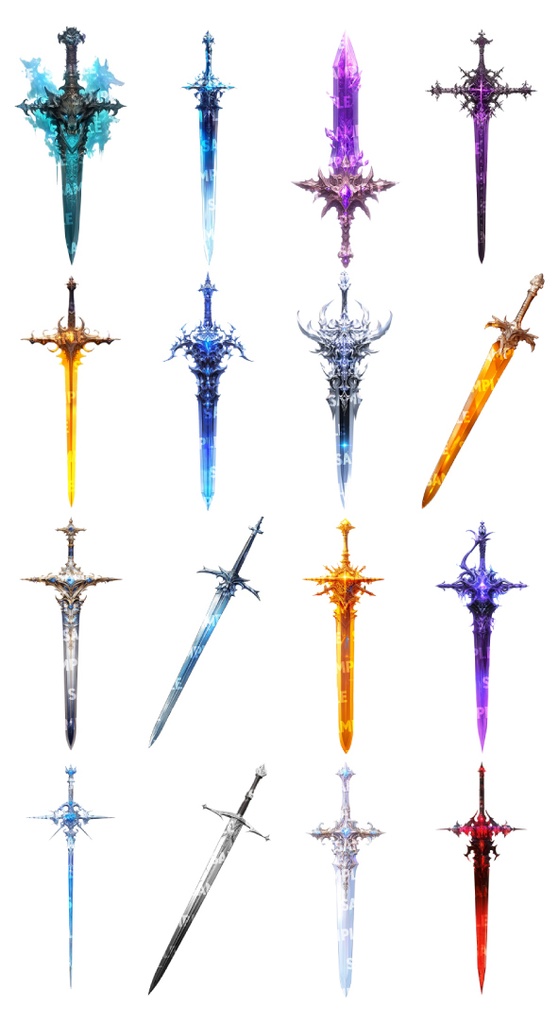 【透過素材145点】武器|RPG風(png)