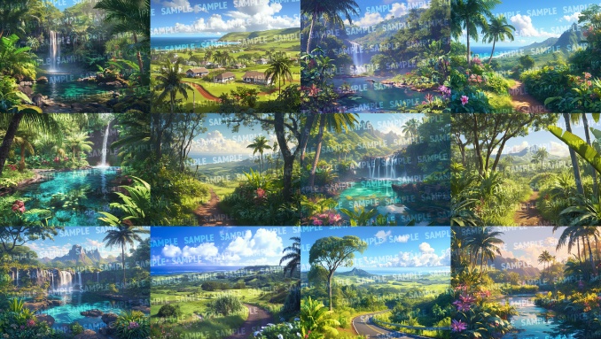 【背景120枚】南国の島国(ゲーム/TRPG/CoC/ココフォリア)