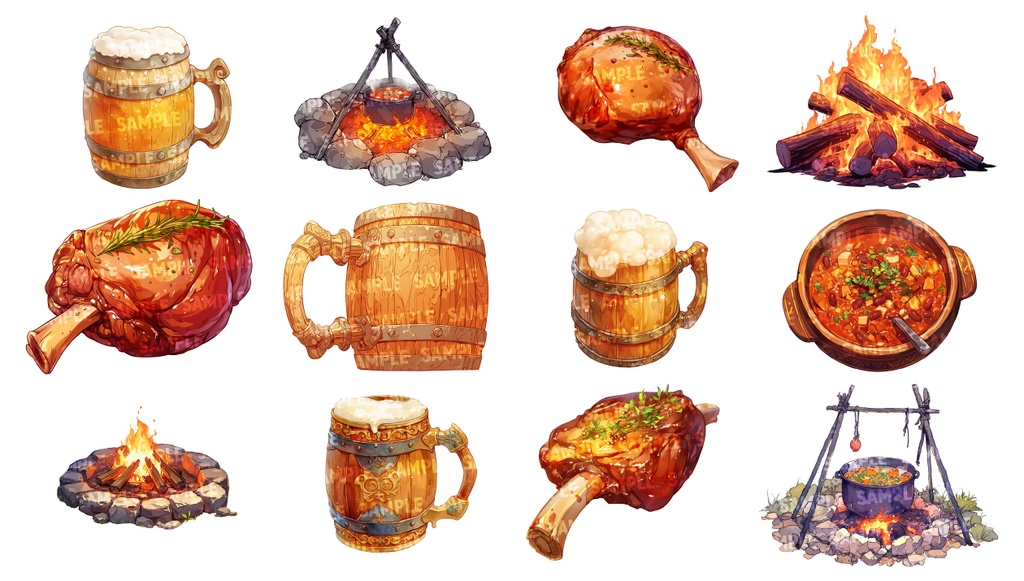 【透過素材100点】RPG小道具(png)