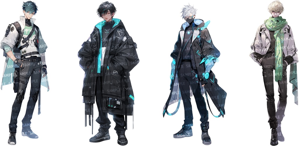 【立ち絵80点】サイバー/メカ|男性/差分あり(png)