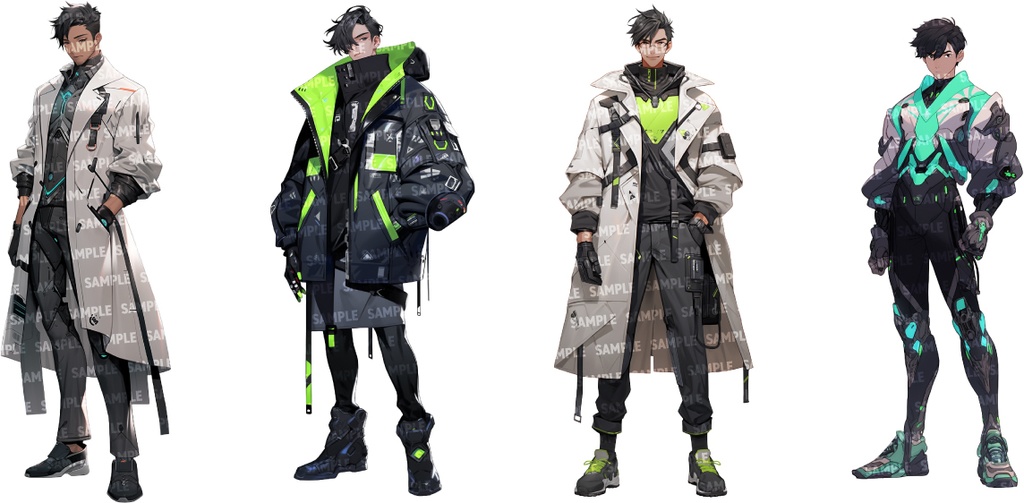 【立ち絵80点】サイバー/メカ|男性/差分あり(png)