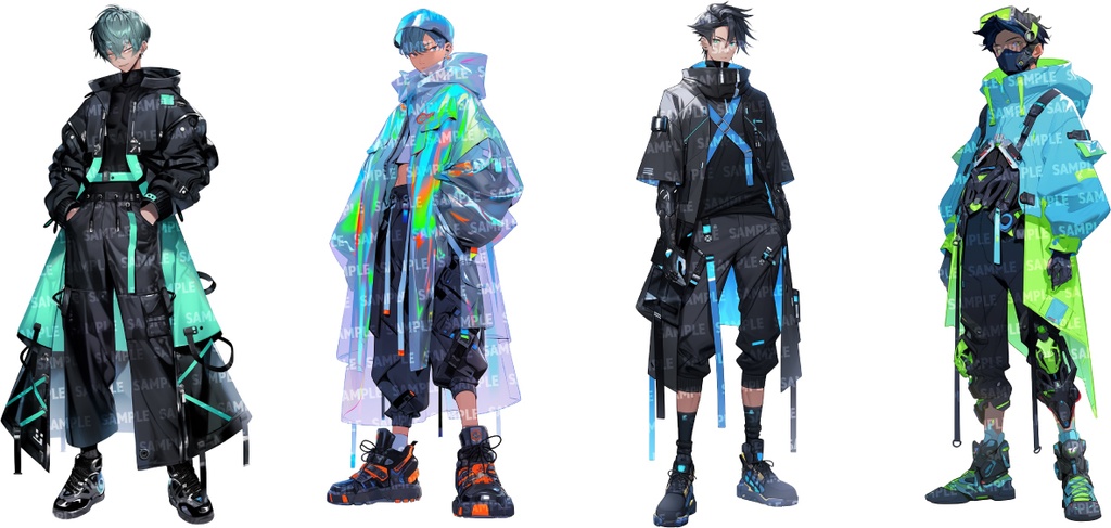 【立ち絵80点】サイバー/メカ|男性/差分あり(png)