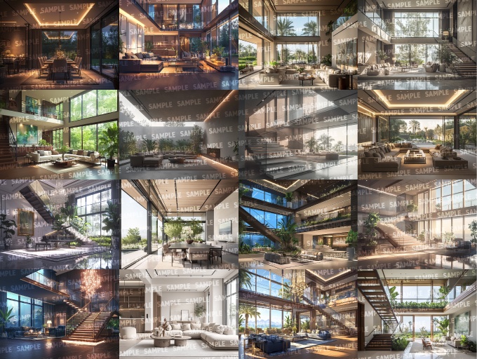 【背景100枚】モダン豪邸(ゲーム/TRPG/CoC/ココフォリア)