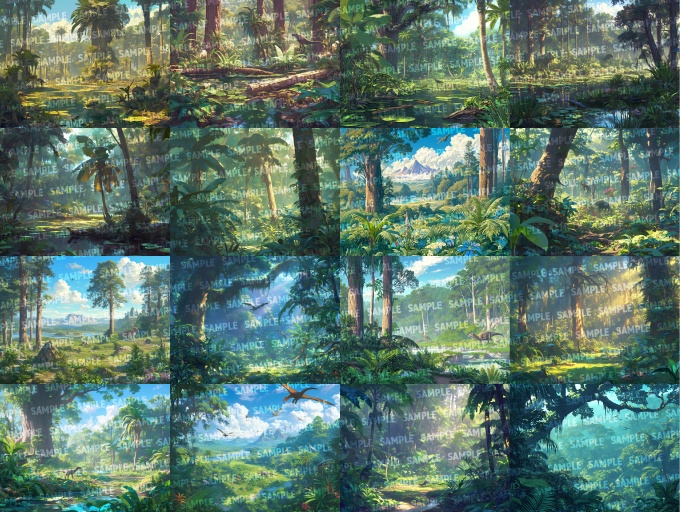 【背景】白亜紀160点【ゲーム/TRPG背景素材/CoC/ココフォリア】