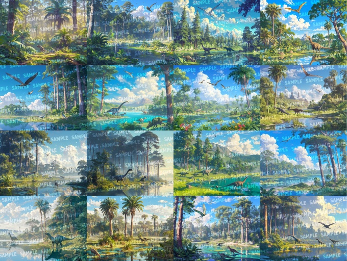 【背景】白亜紀160点【ゲーム/TRPG背景素材/CoC/ココフォリア】