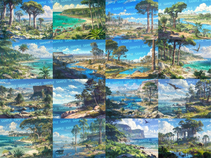 【背景】白亜紀160点【ゲーム/TRPG背景素材/CoC/ココフォリア】