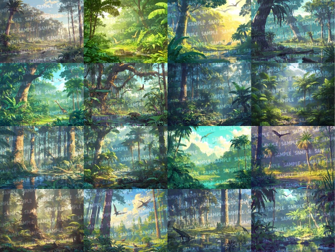 【背景】白亜紀160点【ゲーム/TRPG背景素材/CoC/ココフォリア】