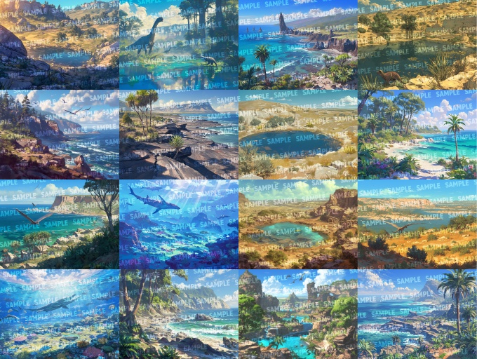 【背景】白亜紀160点【ゲーム/TRPG背景素材/CoC/ココフォリア】