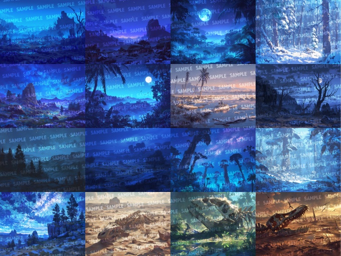 【背景】白亜紀160点【ゲーム/TRPG背景素材/CoC/ココフォリア】