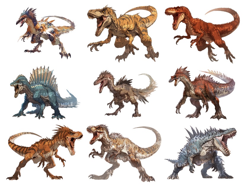 【透過素材70点】恐竜(png)