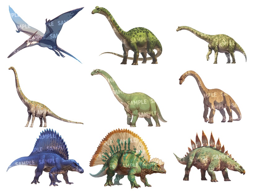 【透過素材70点】恐竜(png)